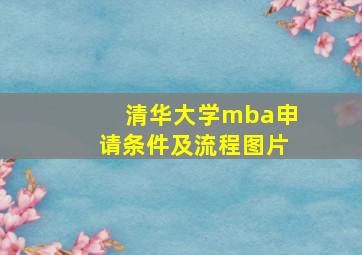 清华大学mba申请条件及流程图片