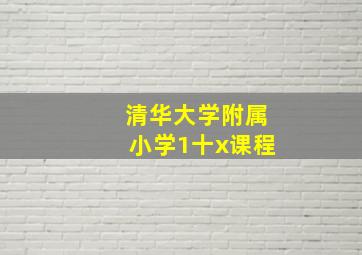 清华大学附属小学1十x课程