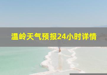 温岭天气预报24小时详情