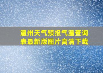 温州天气预报气温查询表最新版图片高清下载