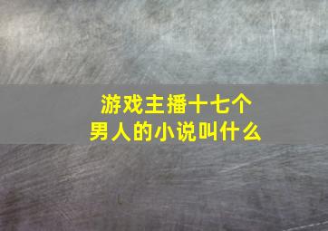 游戏主播十七个男人的小说叫什么