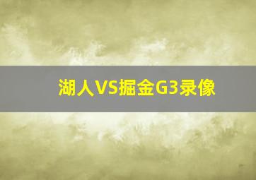 湖人VS掘金G3录像