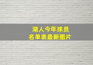 湖人今年球员名单表最新图片