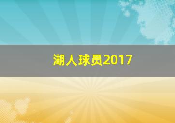 湖人球员2017