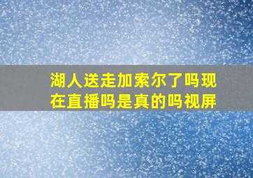 湖人送走加索尔了吗现在直播吗是真的吗视屏