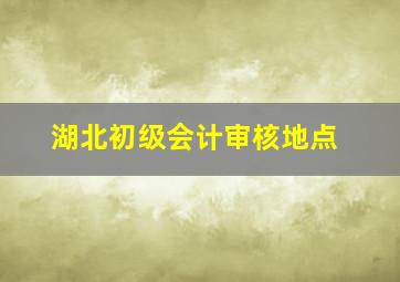 湖北初级会计审核地点