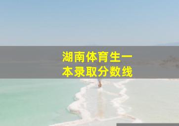 湖南体育生一本录取分数线