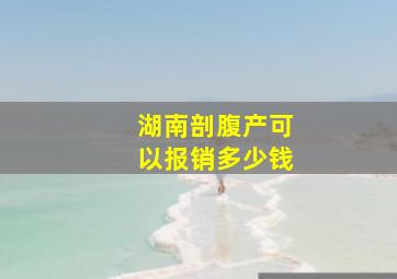 湖南剖腹产可以报销多少钱