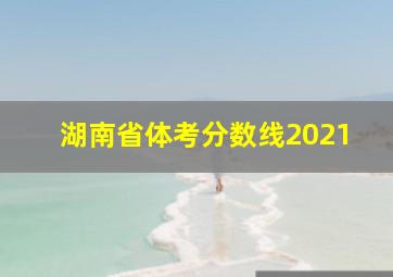 湖南省体考分数线2021