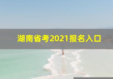 湖南省考2021报名入口