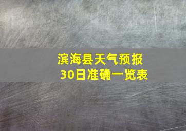 滨海县天气预报30日准确一览表