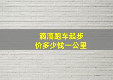 滴滴跑车起步价多少钱一公里