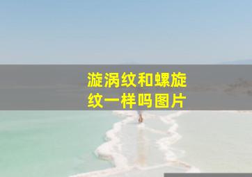 漩涡纹和螺旋纹一样吗图片