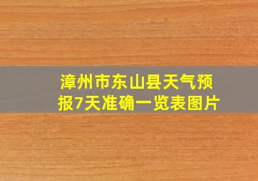 漳州市东山县天气预报7天准确一览表图片