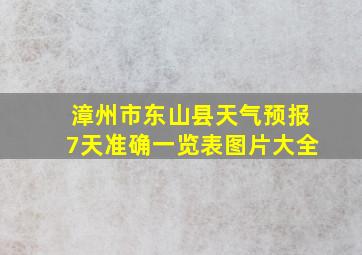 漳州市东山县天气预报7天准确一览表图片大全