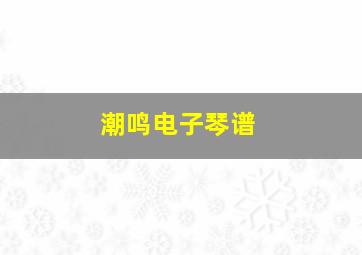 潮鸣电子琴谱