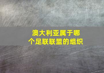 澳大利亚属于哪个足联联盟的组织