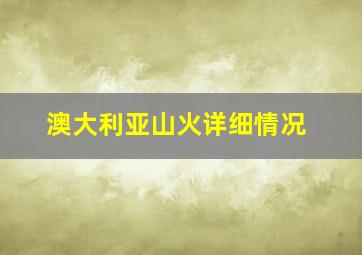 澳大利亚山火详细情况