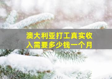 澳大利亚打工真实收入需要多少钱一个月