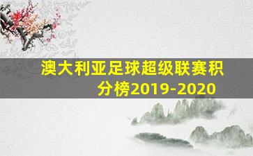 澳大利亚足球超级联赛积分榜2019-2020