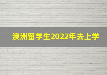 澳洲留学生2022年去上学