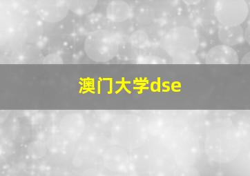 澳门大学dse