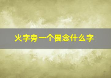 火字旁一个畏念什么字