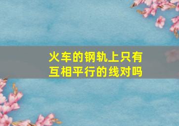 火车的钢轨上只有互相平行的线对吗