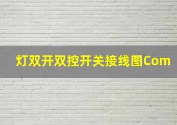 灯双开双控开关接线图Com