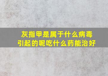 灰指甲是属于什么病毒引起的呢吃什么药能治好