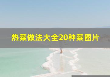 热菜做法大全20种菜图片