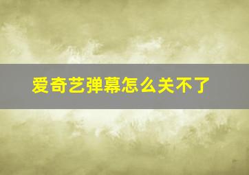 爱奇艺弹幕怎么关不了