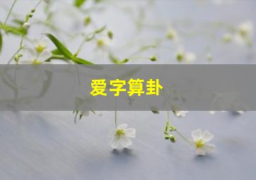 爱字算卦