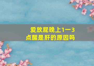 爱放屁晚上1一3点醒是肝的原因吗