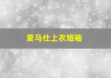 爱马仕上衣短袖