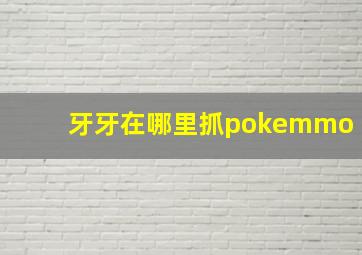 牙牙在哪里抓pokemmo