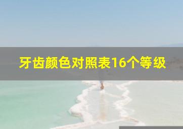 牙齿颜色对照表16个等级