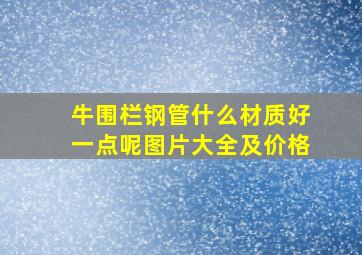 牛围栏钢管什么材质好一点呢图片大全及价格