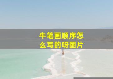 牛笔画顺序怎么写的呀图片