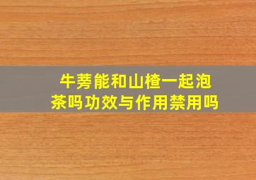 牛蒡能和山楂一起泡茶吗功效与作用禁用吗