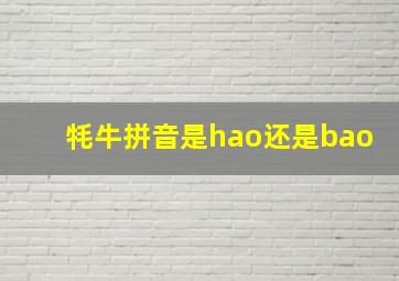 牦牛拼音是hao还是bao