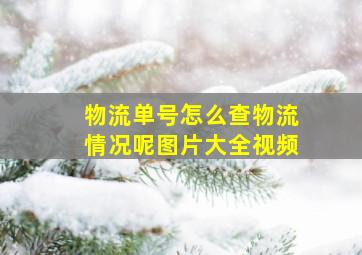 物流单号怎么查物流情况呢图片大全视频