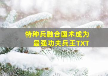 特种兵融合国术成为最强功夫兵王TXT