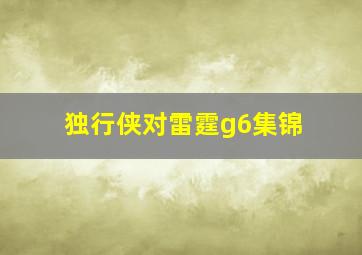 独行侠对雷霆g6集锦