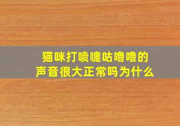 猫咪打喷嚏咕噜噜的声音很大正常吗为什么