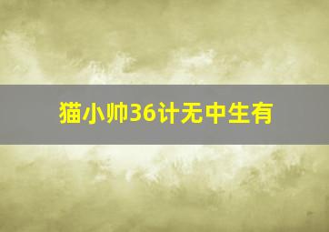 猫小帅36计无中生有