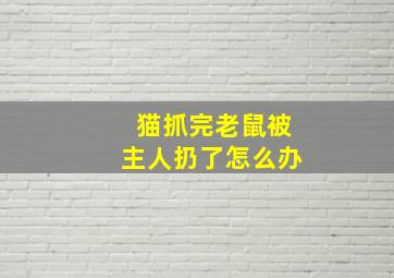 猫抓完老鼠被主人扔了怎么办