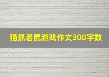 猫抓老鼠游戏作文300字数