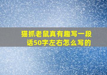 猫抓老鼠真有趣写一段话50字左右怎么写的