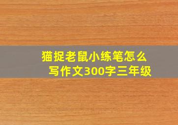 猫捉老鼠小练笔怎么写作文300字三年级